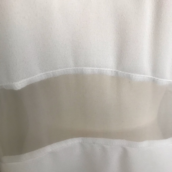 NWOT Caihongyu Semi Sheer White Dress Medium - Picture 4 of 5